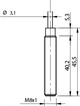 Індуктивний датчик M8, 2mm, LD екранований, NC/PNP, AE1/CP-3A Micro detectors - зображення 2
