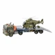 Военная машинка трейлер с вертолетом Wenyi автовоз со светозвуковыми эффектами 38 см Хаки (1656277) - изображение 3