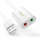 Звуковая карта UGREEN US205 USB 2.0 External Sound Adapter Black (30724) - изображение 1