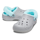 Зимові утеплені крокси Crocs Baya Lined Fuzz-Strap Clogs 40-41 р 25.8-26.7 см Сірі з бірюзовим 206633-0IG M8/W10 Grey/Ice blue - зображення 1