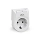 Зарядний пристрій з розеткою REAL-EL CS-25 (2USB, 2.1A) White - зображення 1
