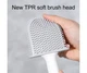 Гнучка силіконова щітка-йоржик для унітазу з тримачем Cleaner Brush 217 Блакитний - зображення 5