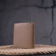 Кошелек кожаный Karya leather-21381 Бежевый - изображение 8