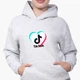 Детский худи ТикТок (TikTok) Светло-серый меланж (9298-1941) 164 см - изображение 3