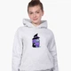 Детский худи Амонг Ас Фиолетовый (Among Us Violet) Светло-серый меланж (9298-2423) 140 см - изображение 2