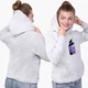 Детский худи Амонг Ас Фиолетовый (Among Us Violet) Светло-серый меланж (9298-2423) 140 см - изображение 4
