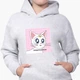 Детский худи Сейлор Мун Луна Кошки (Sailor Moon anime Cats) Светло-серый меланж (9298-2919) 140 см - изображение 3