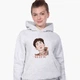 Детский худи Ким Намджун БТС (Kim Nam Joon BTS) Светло-серый меланж (9298-3261) 140 см - изображение 2