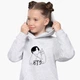 Детский худи Чон Джонгук БТС (Jungkook BTS) Светло-серый меланж (9298-3277) 128 см - изображение 1