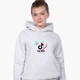 Детский худи ТикТок (TikTok) Светло-серый меланж (9298-1942) 152 см - изображение 2