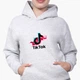 Детский худи ТикТок (TikTok) Светло-серый меланж (9298-1943) 140 см - изображение 3