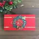 Gift box Holidays червоний Новорічна листівка з конвертом Ручна робота - зображення 1