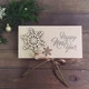 Gift box Craft winter деревяная снежинка Рождественская открытка с конвертом внутри - изображение 2