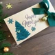 Gift box Winter time craft зелений Новорічна листівка з ялинкою. Ручна робота - зображення 3