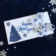 Gift box Winter time білий з синім Новорічна листівка з ялинкою. Ручна робота - зображення 5