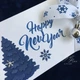 Gift box Winter time синій Новорічна листівка з конвертом. Ручна робота - зображення 6