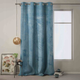 Штора блек-аут на люверсах AmeliaHome Velvet 140 х 270 см (13050715564) блакитний - изображение 2