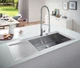 Мойка для кухни Grohe EX Sink K1000 (двойная крыло слева) (31582SD0) - изображение 4