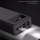 Повербанк Power Bank с фонариком УМБ XO 40000mAh мощный аккумулятор портативное зарядное устройство 22.5Вт Digital display (3 input 4 output) Black - изображение 4