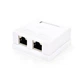 Розетка RITAR FTP 8P8C RJ45 2 порт Cat-5, накладная белая Q500 - изображение 2