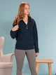 Толстовка на молнии с капюшоном женская Joma Corinto 901134.331 XS Темно-синяя (8424309047412) - изображение 3
