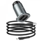 Адаптер автомобильный HOCO Lightning Cable Wise road dual port car charger set NZ4 |2USB, 4.8A| black - изображение 4