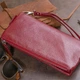 Гаманець-клатч зі шкіри з кишенею для мобільного ST Leather 19311 Бордовий - зображення 7