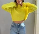 Свитер укороченный арт. 01474-В Volumex S/M (One Size) лимонная - изображение 4