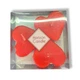 Набор свечей в форме сердца 3 шт Premium Heart Красные - изображение 1