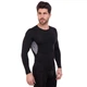 Спортивная компрессионная футболка мужская Zelart Lidong Fit 501-2 размер S (150-160 см) Black-Grey - изображение 1