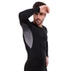 Спортивная компрессионная футболка мужская Zelart Lidong Fit 501-2 размер S (150-160 см) Black-Grey - изображение 4
