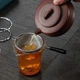 Ситечко для чаю з підставкою металеве з чорною ручкою - зображення 3
