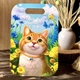 Дерев'яна дошка "Рудий котик" прямокутна Ubumblebees 0,3х20х25 см 000246694 - зображення 2