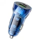 Автомобильное зарядное устройство с быстрой зарядкой HOCO Z47A |1USB/1Type-C, QC/PD, 30W/3A| blue - изображение 4