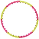 Обруч для похудения массажный разборной Хула Хуп Hula Hoop SPORT HOOP Zelart 1,5 кг 8 секций d-94 см розовый-лимонный JS-6013 - изображение 2