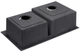 Кухонная мойка KRONER (KRP) PVD Schwarze-7843ZHM D3.0-1.0T215 + сушка для посуды - изображение 5