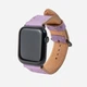 Ремінець Kartell для Apple Watch зі шкіри страуса 38/40/41 мм S/M з фолікулами Ліловий - зображення 2