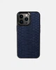 Чохол Kartell з темно-синьої шкіри пітона з широкими лусочками для iPhone 13 Pro - зображення 1