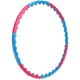 Обруч для похудения массажный разборной Хула Хуп Hula Hoop 1,5 кг 8 секций d-103 см цвет розовый-голубой SUPER WIDE 3002 - изображение 3