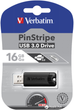 Pendrive Verbatim PinStripe USB 3.0 64GB Black (49318) - obraz 5