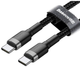 Кабель Baseus Cafule PD2.0 60 Вт Type-C cable 20 В 3 A 2 м Gray/Black (CATKLF-HG1) - зображення 3