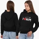 Худи женский парный Я люблю его/ее (8921-3952) XL Черный - изображение 1