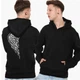 Худи мужской парный Половинка крыла (9225-3954) XL Черный - изображение 1