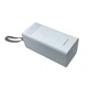 Power Bank Kamry 50000 mAh с индикатором, мощным фонариком, 2хUSB, MicroUSB/Lightning/Type-C Белый - изображение 6