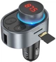 Автомобильное зарядное устройство с FM-модулятором Hoco E72 Alegria PD30W car BT FM transmitter Metal Gray (6931474780836) - изображение 5