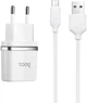 Сетевое зарядное устройство Hoco C12 Smart dual USB (Micro cable) charger set White (6957531047773) - изображение 1