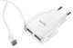 Сетевое зарядное устройство Hoco C59A Mega joy double port charger for Micro White (6931474707956) - изображение 3
