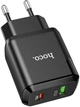 Сетевое зарядное устройство Hoco N5 Favor dual port PD20W + QC3.0 charger Black (6931474738899) - изображение 3