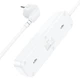 Мережевий зарядний пристрій Hoco NS2 3-position extension cord socket (including 3 х USB output) White (6931474765178) - зображення 2