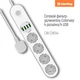 Мережевий фільтр подовжувач ColorWay CW-CHE44W 4xUSB 4/2m White - изображение 2